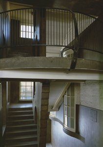 Uitzicht op de oostelijke trap, gebouwd 1897-99 door Charles Rennie Mackintosh